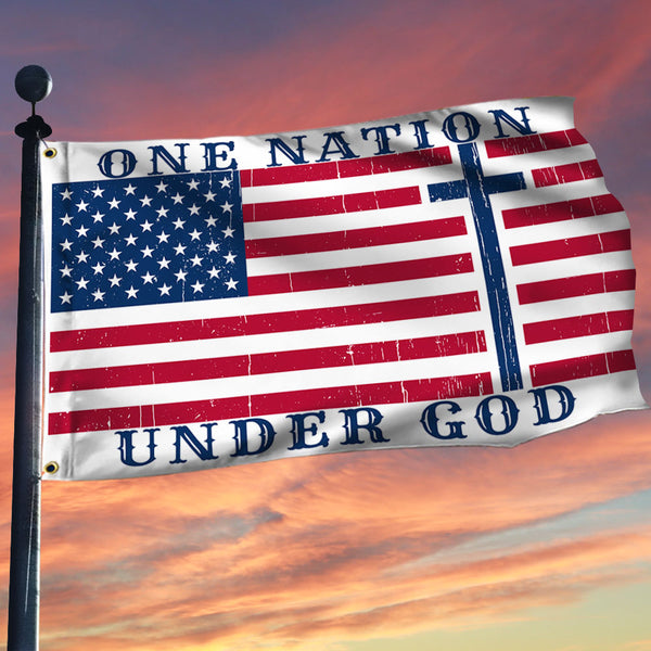 One Nation Under God American Grommet Flag