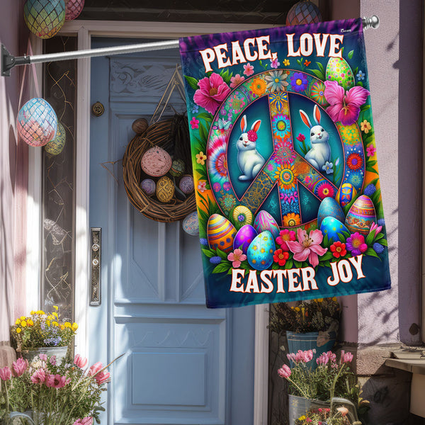FLAGWIX  Hippie Peace Sign Easter Day Peace Love Easter Joy Flag MLN2645F