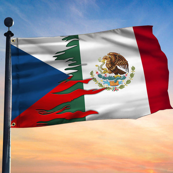 Czech and Mexican Grommet Flag MLH1913GFv8