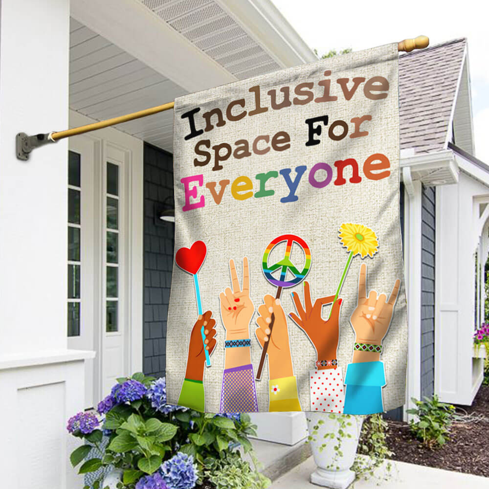 Inclusion Hippie Support LGBT Inclusive Space For Everyone Flag – Flagwix