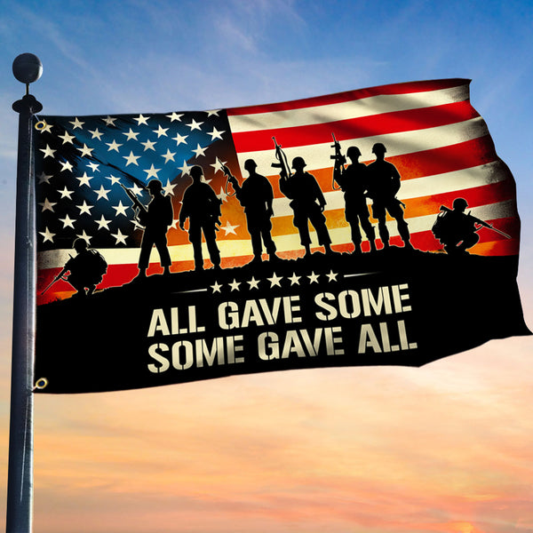 Memorial Day All Gave Some Some Gave All Grommet Flag