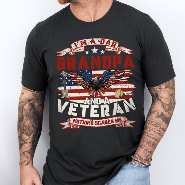 4th of july Gifts, Eagle With American Flag Tee, Veteran Dad T-Shirt