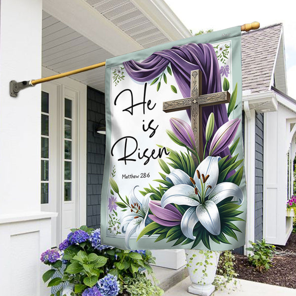 FLAGWIX  He Is Risen Easter Flag TQN2390F