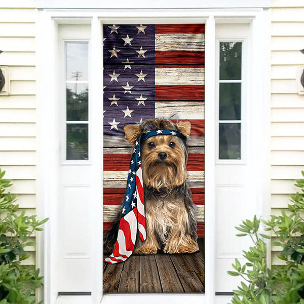 Yorkshire Terrier Dog Door Cover Charming Dog NTB216Dv19