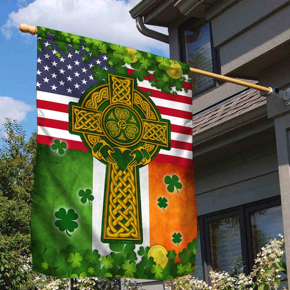 Irland Gartenflagge – Irish Heritage Design, 33 X 47 Cm, Beidseitig Bedruckt, Wetterfestes Polyester