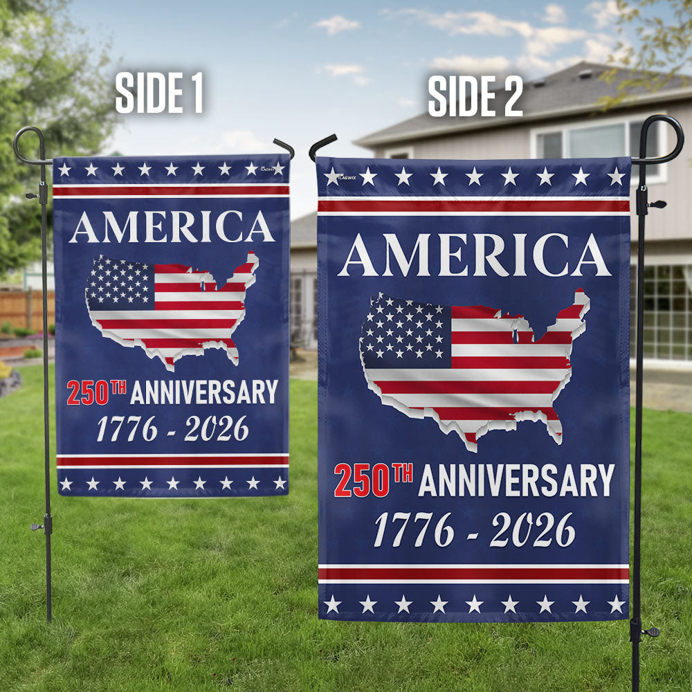 Semiquincentennial America Map 250th Anniversary Decor Flag – Flagwix