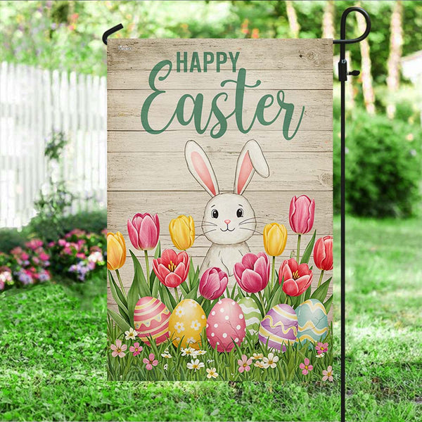 Happy Easter Bunny Eggs Spring Flag TQN4909DNV