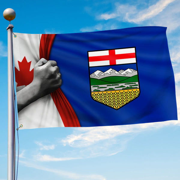 Alberta Canada Grommet Flag