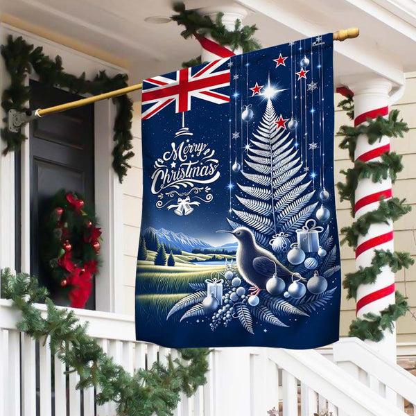 Christmas Kiwi Birds Silver Fern New Zealand Flag