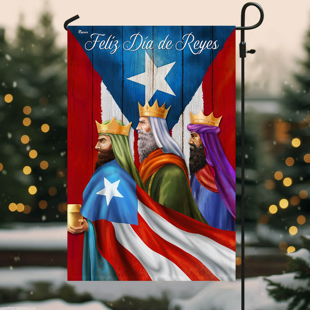 Three Kings Puerto Rico Feliz Día de Reyes Flag – Flagwix