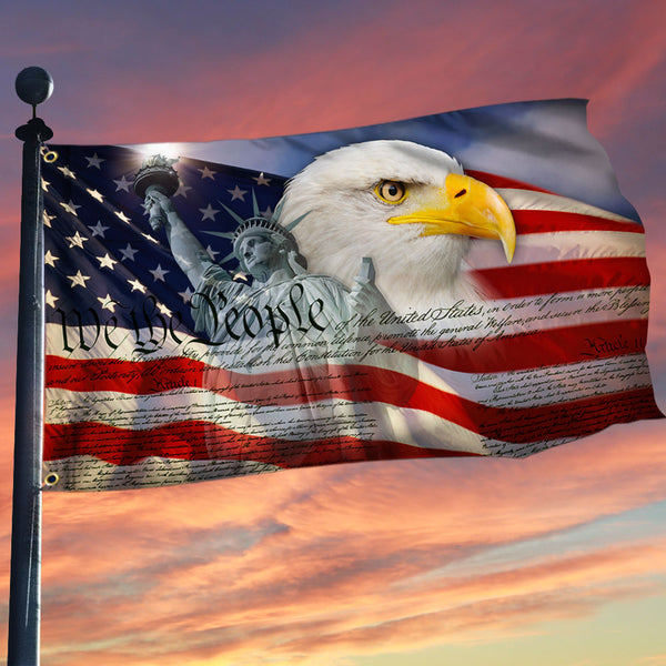 Patriot Eagle Grommet Flag MLH2092GF