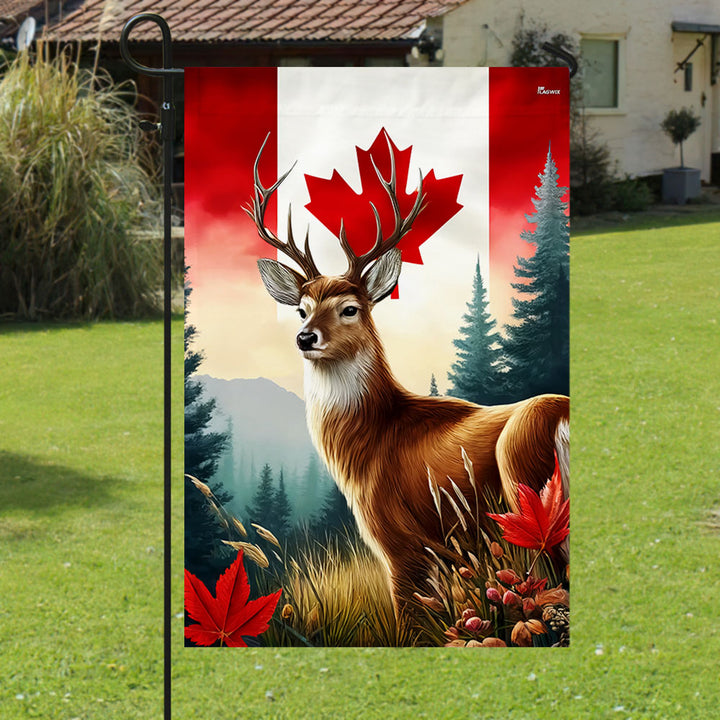 Deer Canada Flag Flagwix