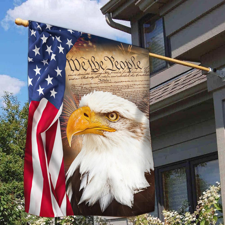 patriotic eagle American flag