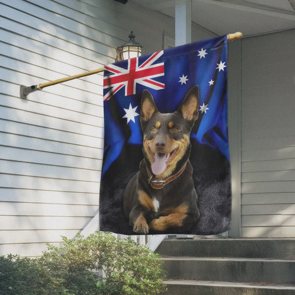 Australian Kelpie Yard Flag - Patriotic Garden Flag for Dog Lovers