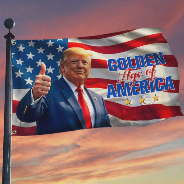 Golden Age Of America Trump Grommet Flag TQN4874TNB