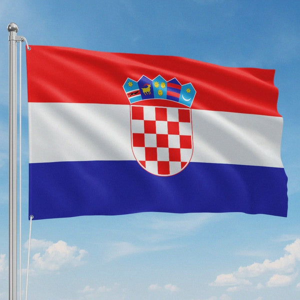 Croatian National Flag Grommet Flag LHB-1340-BTV
