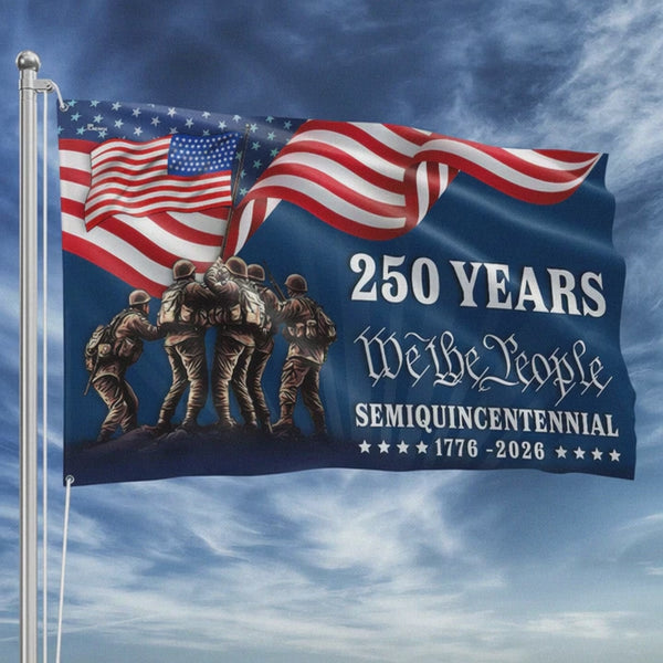 Flagwix American Flag, Veterans Day Flag, 250 Years We The People Semiquincentennial Grommet Flag