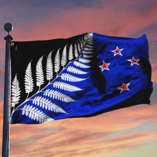 New Zealand Silver Fern Grommet Flag MLN2086GF