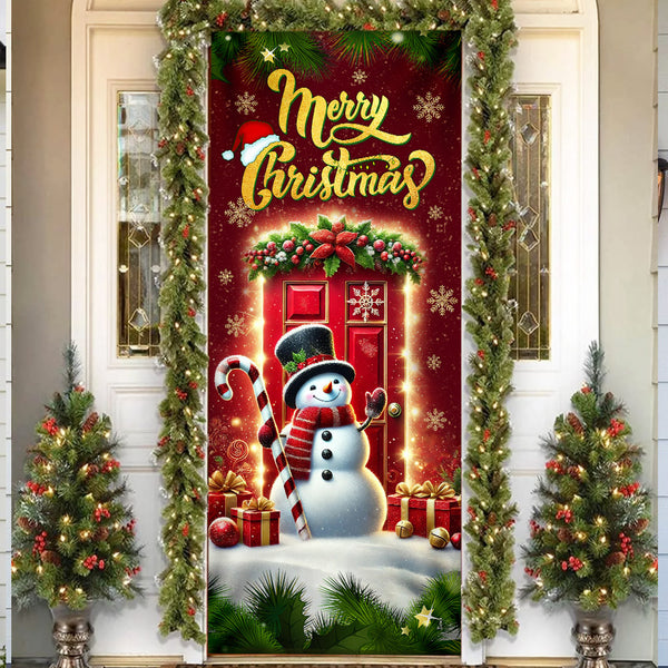 Snowman Merry Christmas Door Cover TQN4315D