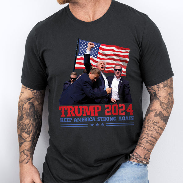 Trump Shooting Shirt Keep America Strong Again 2024 Shirt