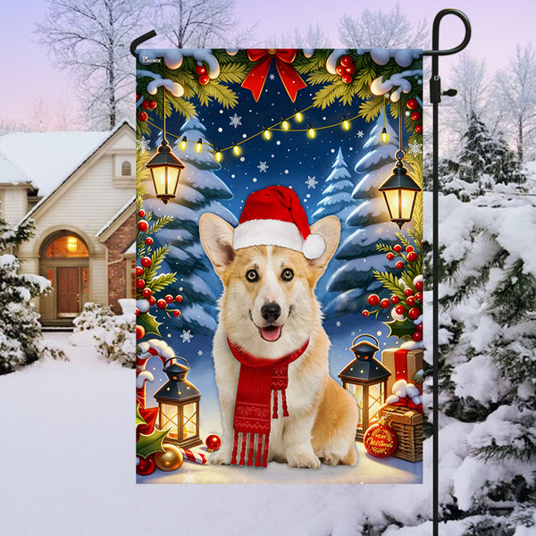 Corgi Dog Christmas Flag TQN1970F