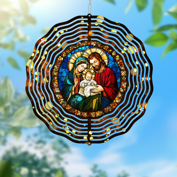 Nativity Christmas Wind Spinner