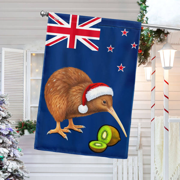 New Zealand Kiwi Bird Merry Christmas Flag TPT2220F