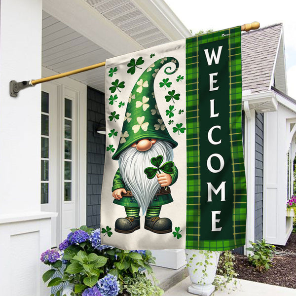 FLAGWIX  Irish Gnome St Patrick's Day Shamrock Flag TQN2564F