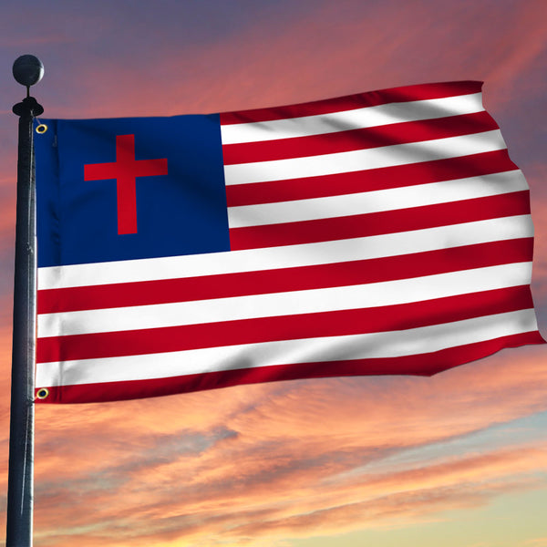 Christian Flag American Christian Grommet Flag