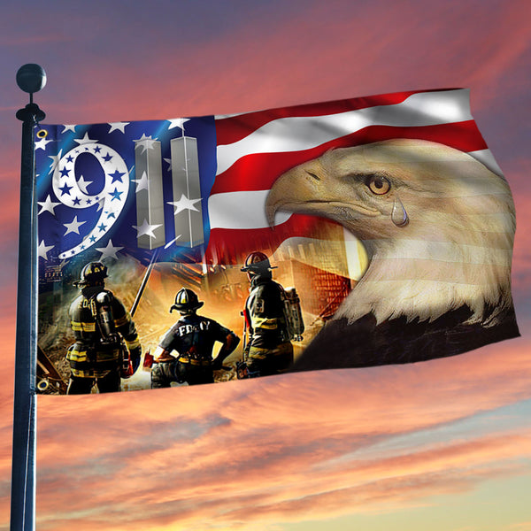 911 Patriot Day Grommet Flag September 11 Attacks Never Forget 9/11