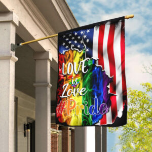 LGBT. Love Is Love American US Pride Flag
