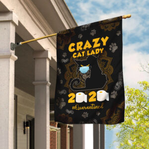 Crazy Black Cat Lady Flag