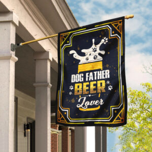 Dog Father Beer Lover Flag