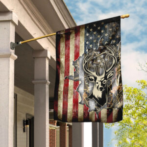 Deer America US Flag