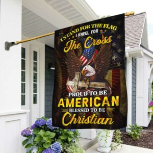 Proud To Be American, Blessed To Be Christian Eagle Flag