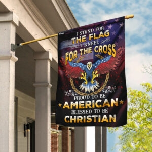 Proud To Be American Blessed To Be Christian Flag