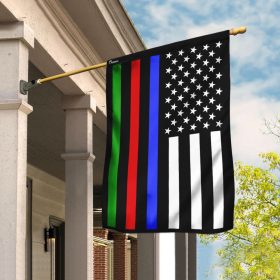 Police Fire Military Flag FLAGWIX  ™ Police Military And Fire Thin Line 9/11 Flag QNN544F