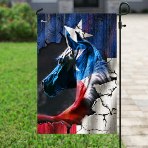 Horse Texas American Flag