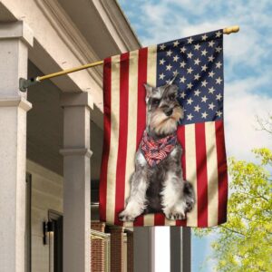 Pretty Schnauzer Flags Flagwix™ Printed Schnauzer Dog Flag