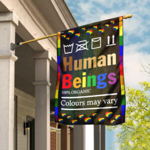 LGBT Human Beings 100% Organic Colours May Vary Flag