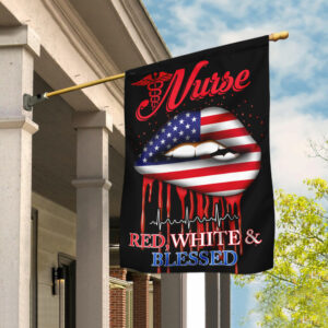 Nurse Red, White & Blessed Flag