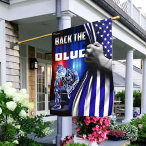 Police Law Enforcement. Back The Blue Flag