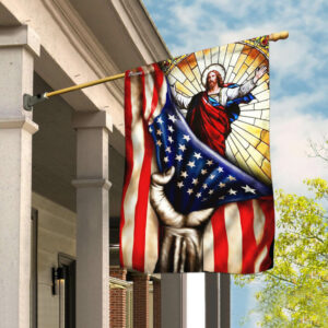 God Jesus Christian American Flag
