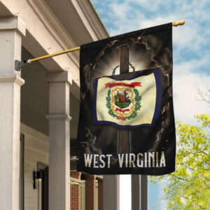 West Virginia Cross Jesus Flag