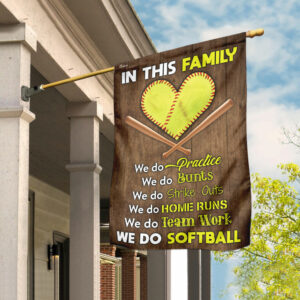 In This Softball Family Flag