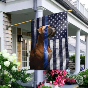 Boxer. The Thin Blue Line American US Flag