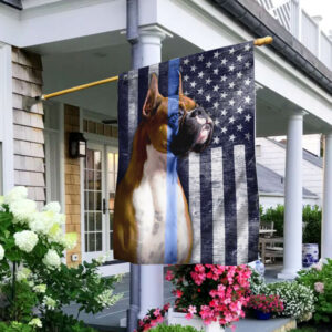 Boxer. The Thin Blue Line American US Flag
