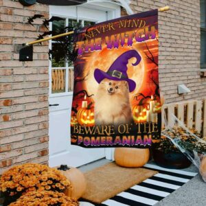 Halloween Pomeranian Flag Flagwix™ Beware Of The Pomeranian Flag