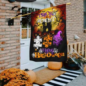 Trick Or Treat Halloween Autism Flag