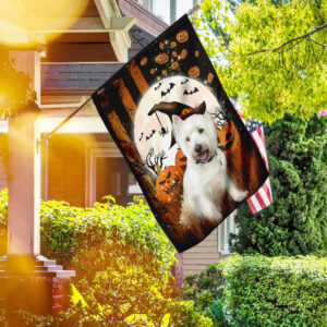 Westie Terrier Happy Halloween Flag